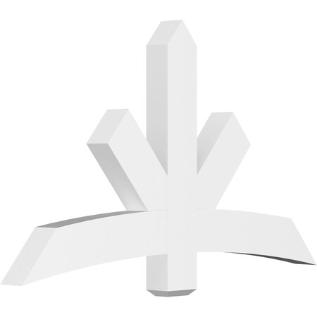 Ekena Millwork Alberta Architectural Grade PVC Gable Bracket, 60"W x 35"H x 4"D x 6"F, 14/12 Pitch GBP060X35X0406ALB00